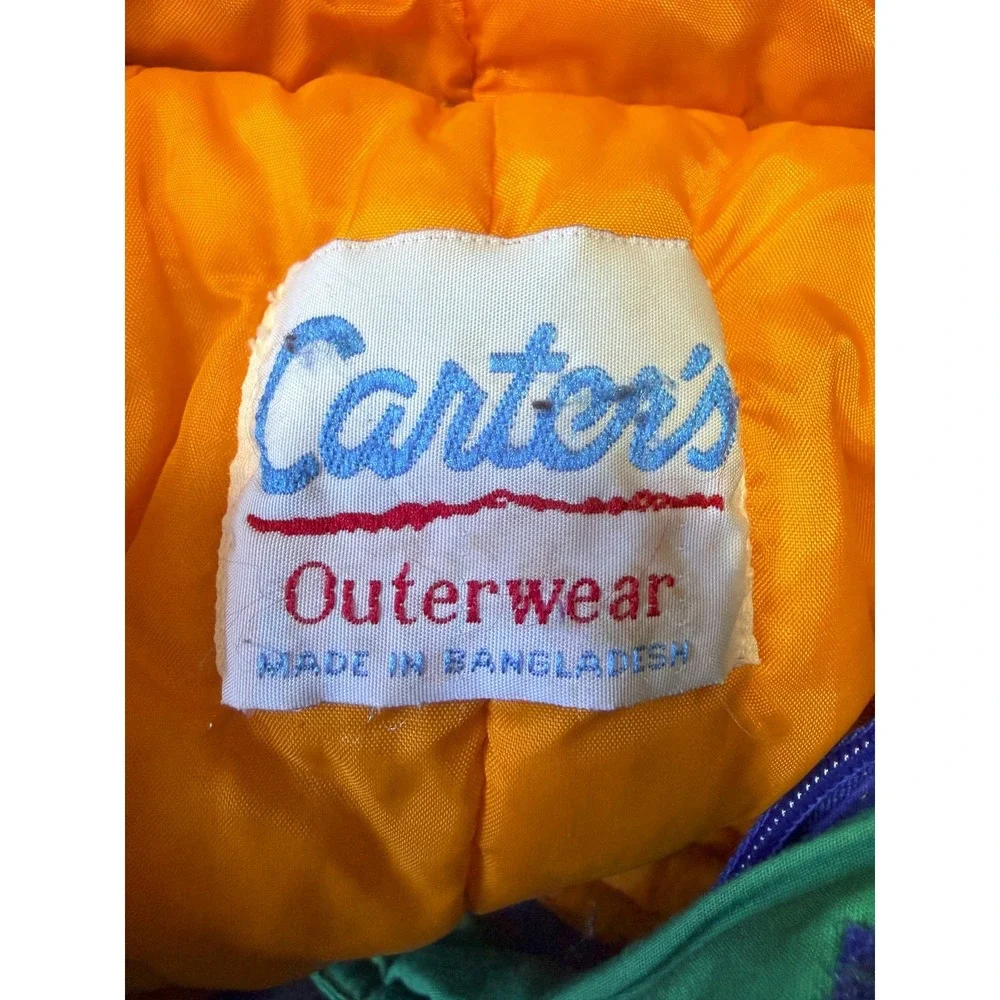 CARTERS - VTG Baby Color‎ Block Red Blue Green Snowsuit - 12 mo (no size tag)